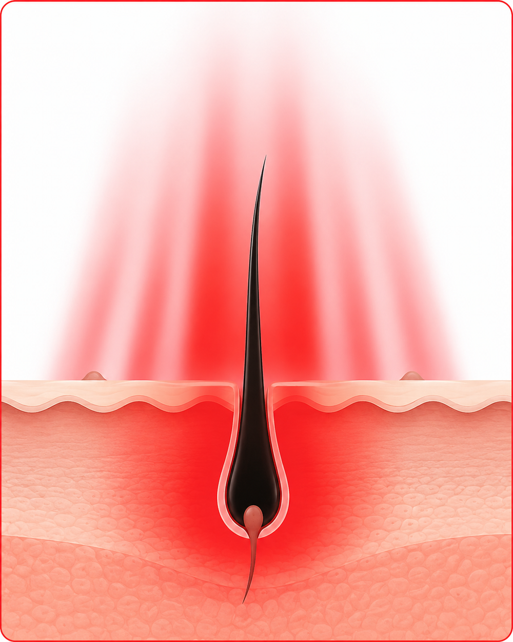 Illustration du cuir chevelu